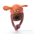 brinquedos de pelúcia de algodão em forma de animal para mordedura de molar estridente